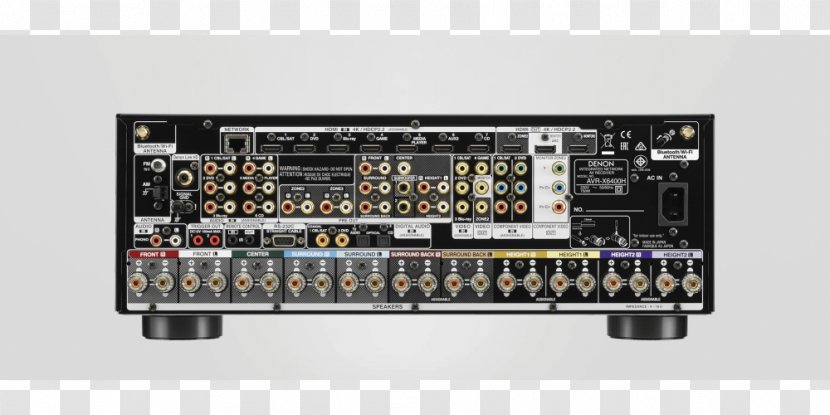 DENON AVR-X6400H 11.2 Kanalų AV Resyveris Receiver Denon AVR X6400H Audio - Electronics - Network Interface Controller Transparent PNG