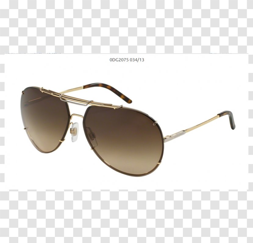 Aviator Sunglasses Dolce & Gabbana Carrera - Dollar General Transparent PNG
