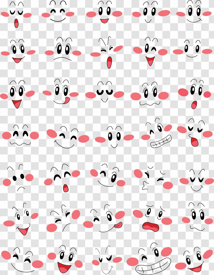 Cartoon Animation - White - Smiley Transparent PNG