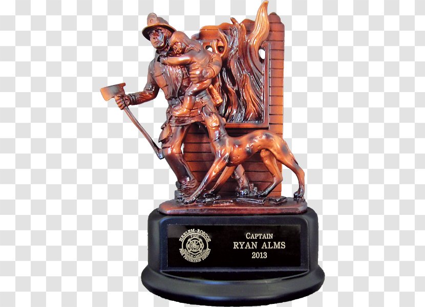 Fallen Firefighters Memorial Sculpture Statue Award - Cartoon - Firefighter Transparent PNG