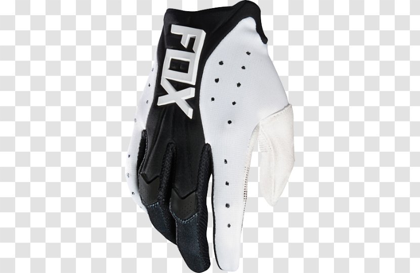 Lacrosse Glove Motocross Rider Fox Racing Bicycle - Black - Gloves Transparent PNG