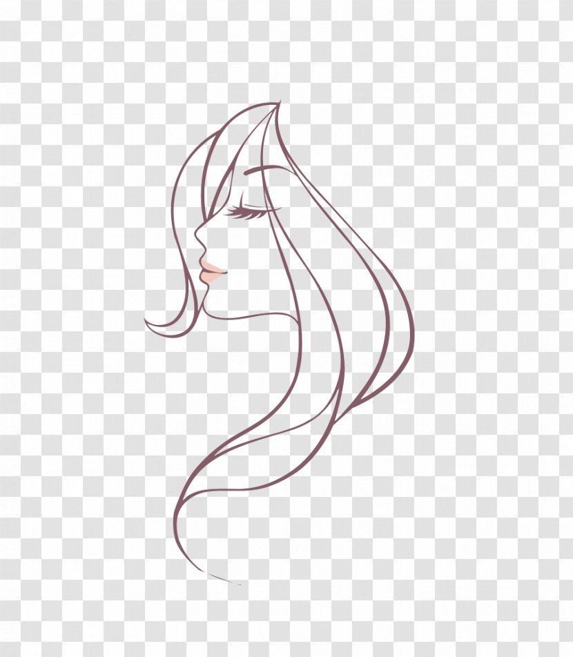 Drawing Cdr CorelDRAW Woman - Frame - Beauty Line Transparent PNG