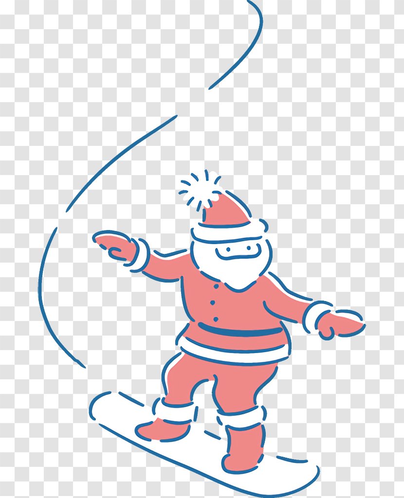 Cartoon Clip Art Line Pleased Playing In The Snow - Sports Transparent PNG