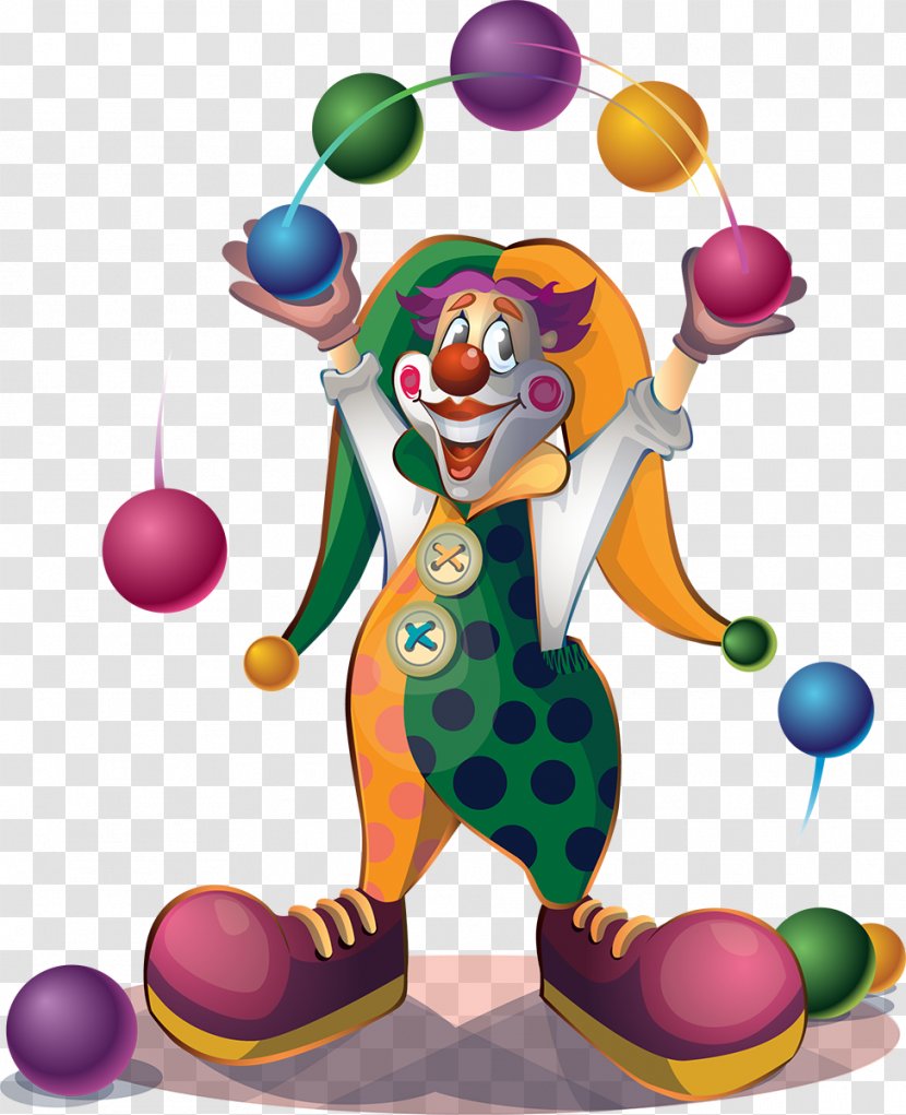 Circus Clown Juggling Cartoon - Comedian Transparent PNG
