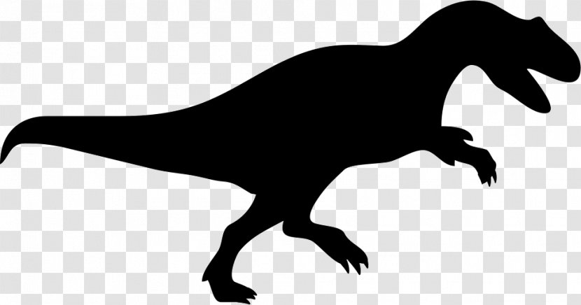 Tyrannosaurus Albertosaurus Dinosaur Silhouette - Vector Transparent PNG