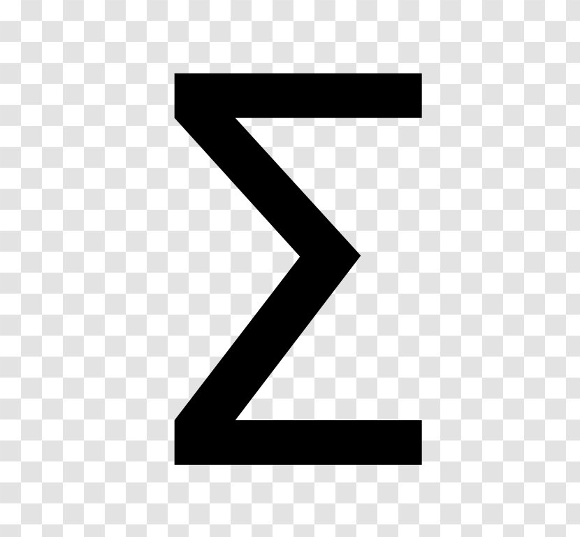 Summation Ethereum Arial Sigma Number - Black - Triangle Transparent PNG