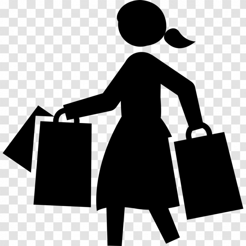 Shopping Cart Bags & Trolleys Centre - Silhouette - Women Bag Transparent PNG