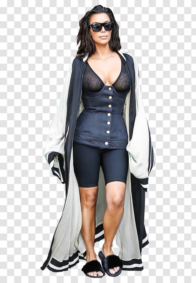 Kanye West Female Celebrity Clothing Slide - Silhouette - Dress Transparent PNG