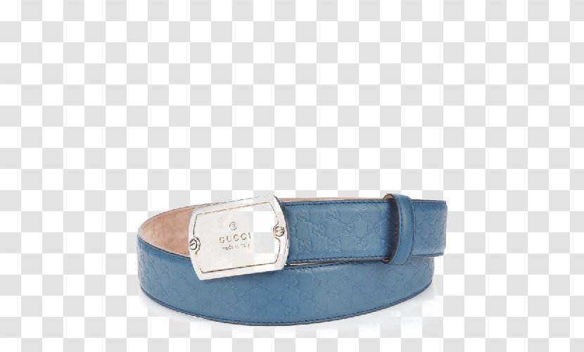 Belt Gucci Luxury Goods Leather - Blue - Men's GUCCI Transparent PNG