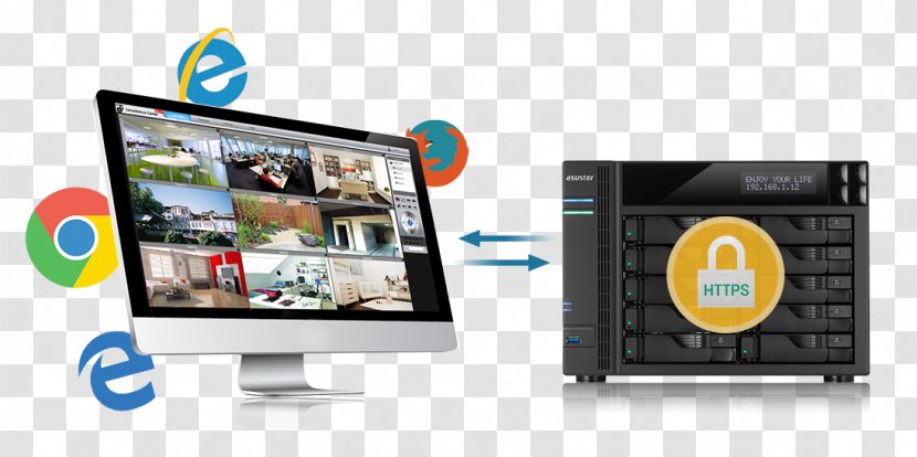 Asustor AS5010T Computer Monitors Network Storage Systems ASUSTOR AS5108T Hardware - Monitor - Connections Transparent PNG