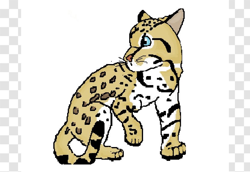 Ocelot Felidae Jaguar Clip Art - Snout - Cute Cliparts Transparent PNG