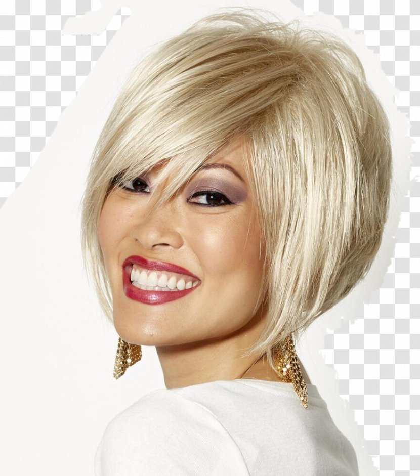 Blond Brown Hair Wig Hairstyle Coloring - Layered Transparent PNG