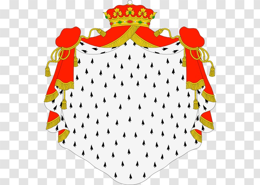 Heraldry Escutcheon Mantling Mantle And Pavilion Crown - Manto Del Rey Transparent PNG