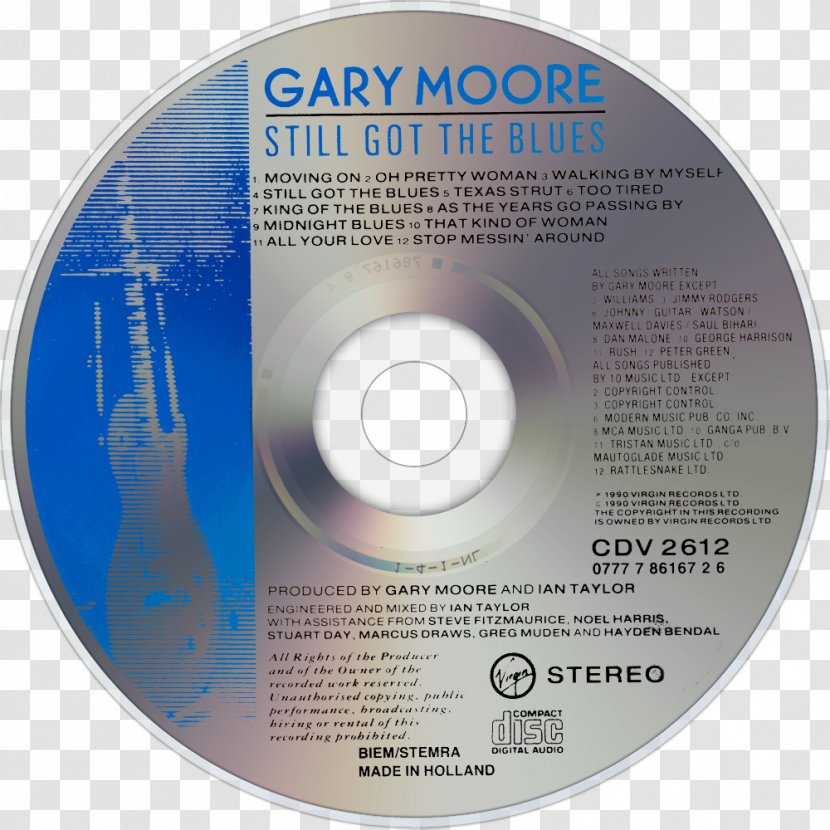 Compact Disc Still Got The Blues After War Album - Silhouette - Heart Transparent PNG
