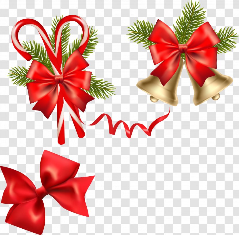 Santa Claus Christmas Ornament - Decoration - Vector Beautiful Bow Transparent PNG