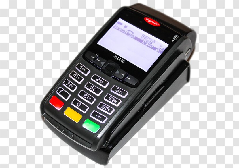 Feature Phone Payment Terminal Ingenico Point Of Sale Ogone - Credit Card Machine Transparent PNG