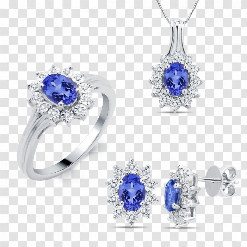 Earring Jewellery Tanzanite Silver - Fashion Accessory - Wedding Halo Element Transparent PNG