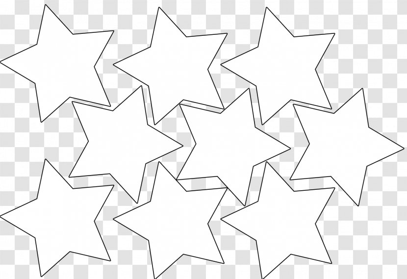 White Area Triangle Pattern - Stars Template Transparent PNG