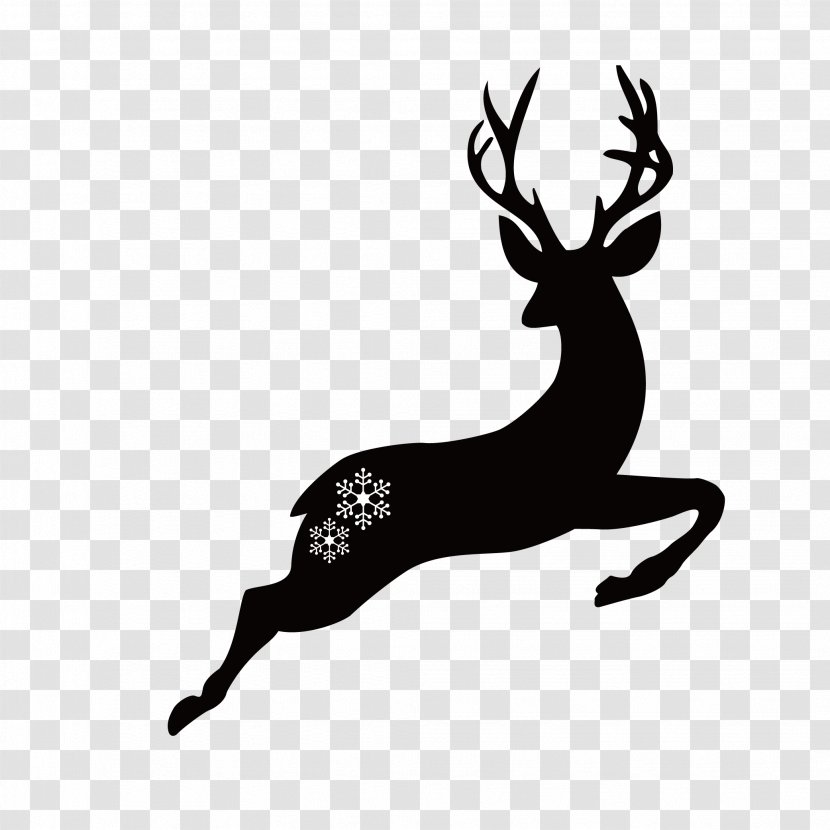 Deer Christmas Illustration - Ornament - Silhouettes Transparent PNG