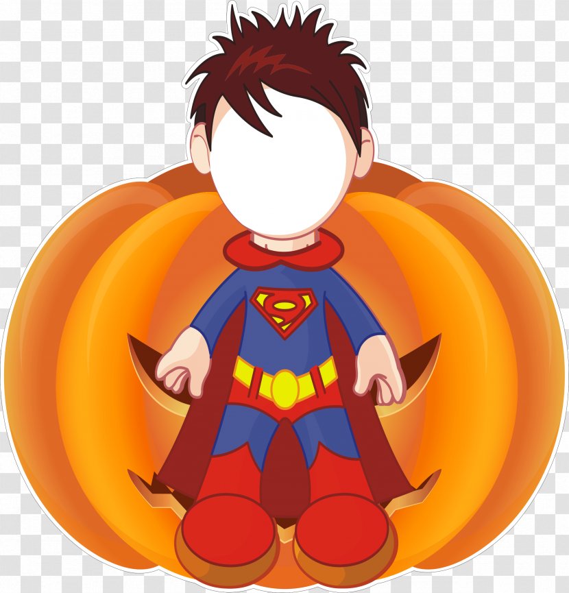 Clark Kent Illustration - Pumpkin Boy Superman Transparent PNG