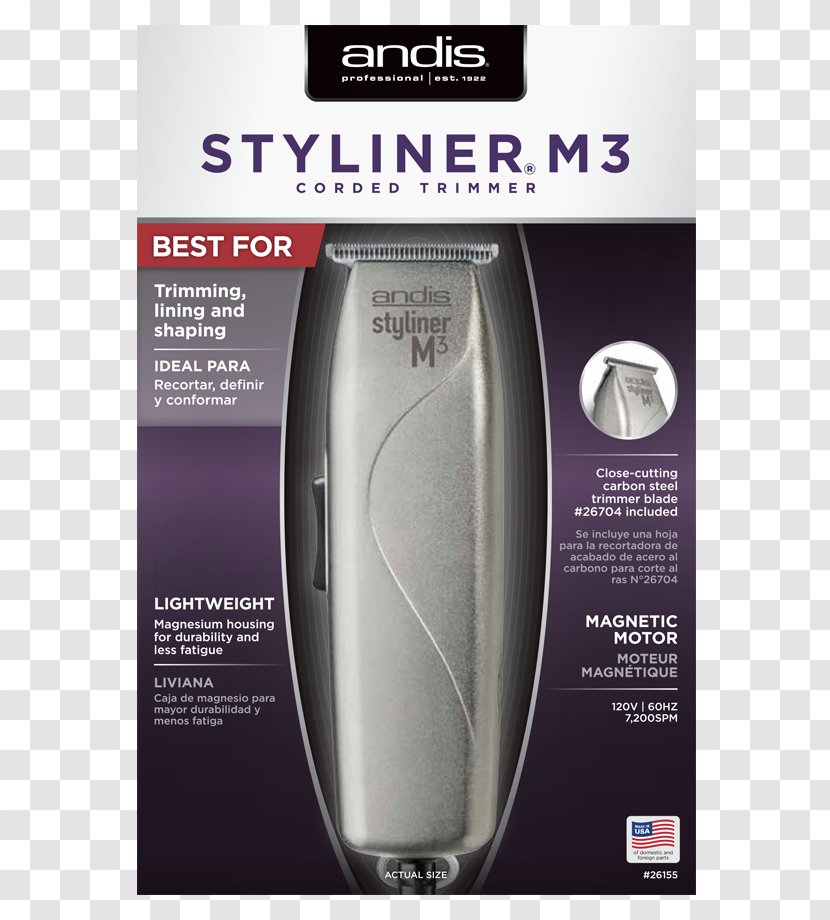 Andis Styliner M3 26155 II 26700 0 Product Design - Hardware - M Package Transparent PNG