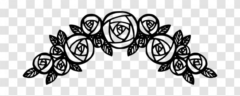 Black Rose And White Clip Art - Monochrome Transparent PNG