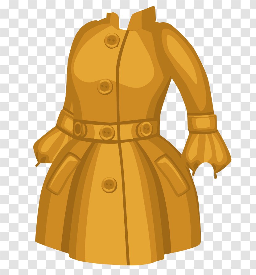 Overcoat Clothing Dress Illustration - Clothes Button Transparent PNG