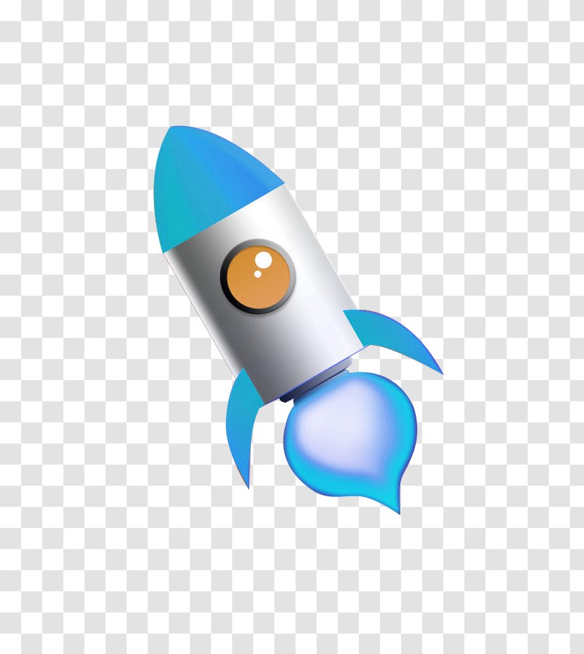 Rocket Cartoon - Designer - Blue Decoration Pattern Transparent PNG