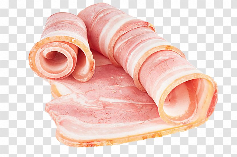 Bacon Roll Ham Food - Cartoon - Slices Transparent PNG