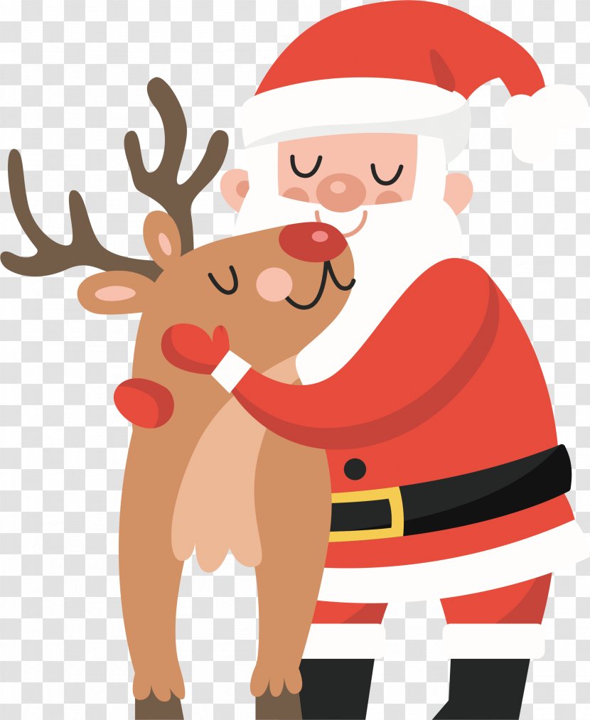Santa Claus's Reindeer Christmas Day Image - Art - Your Invited Skating Transparent PNG
