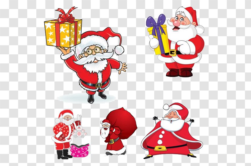 Santa Claus Cartoon Clip Art - Holiday Ornament Transparent PNG