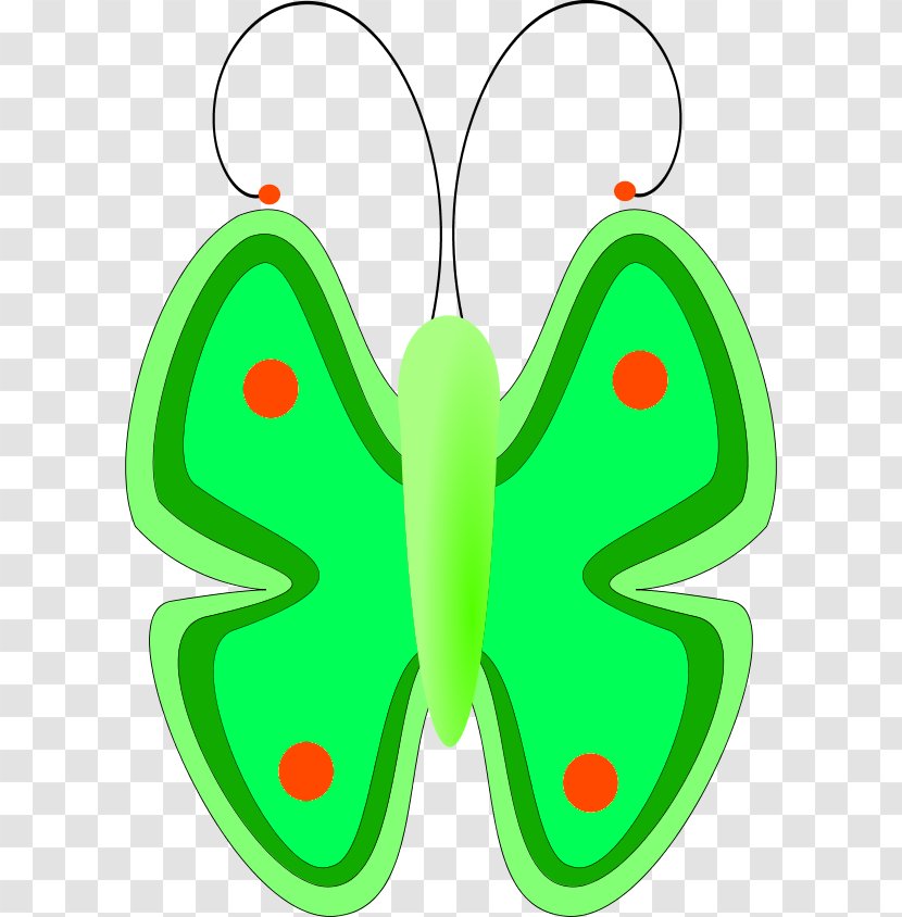 Brush-footed Butterflies Butterfly Clip Art - Green Transparent PNG