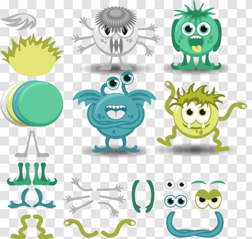 Cartoon Clip Art - Monster - Vector Hand-drawn Transparent PNG