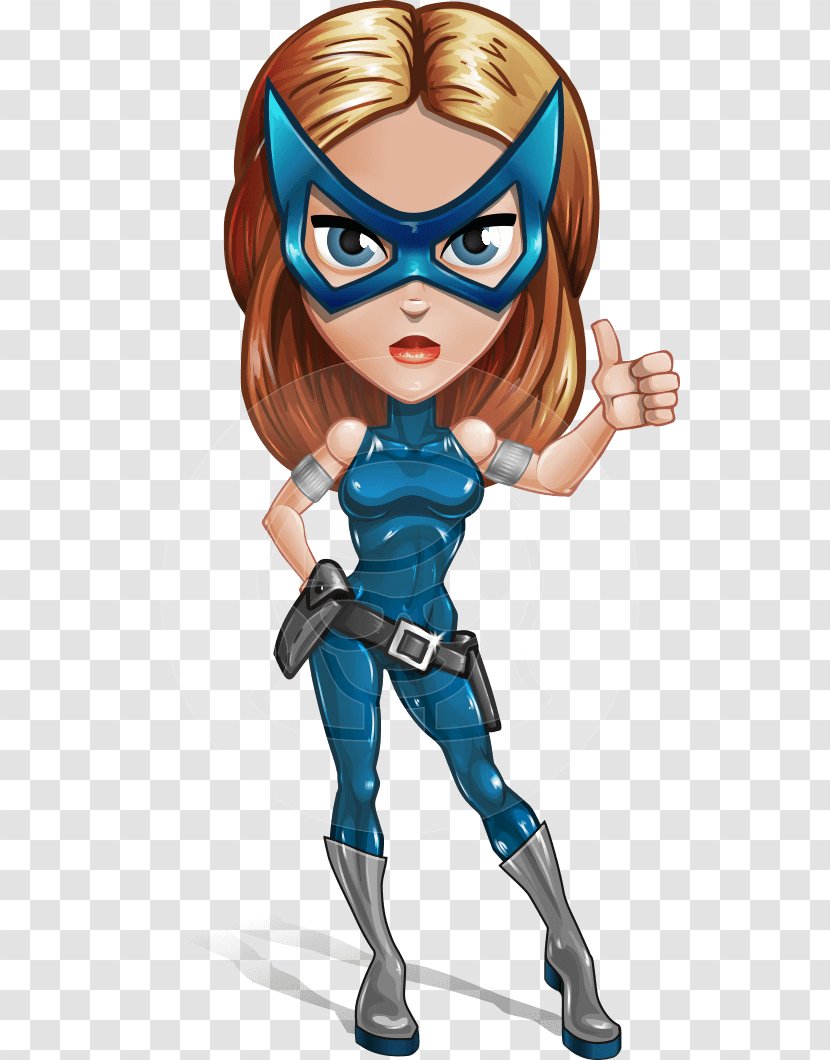 Superhero Cartoon Batgirl Wonder Woman Comics - Figurine - Character Female Transparent PNG