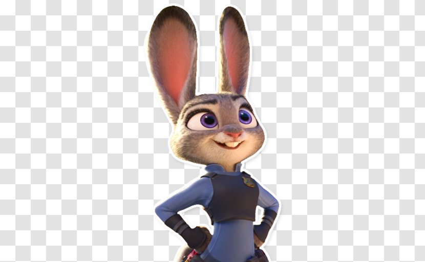 Rabbit Lt. Judy Hopps Police Officer Zootopia Wiki - Rabits And Hares Transparent PNG