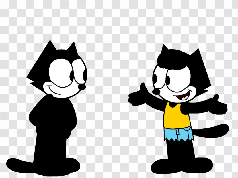 Felix The Cat Mickey Mouse Cartoon Cousin - Small To Medium Sized Cats - Oswald Lucky Rabbit Transparent PNG