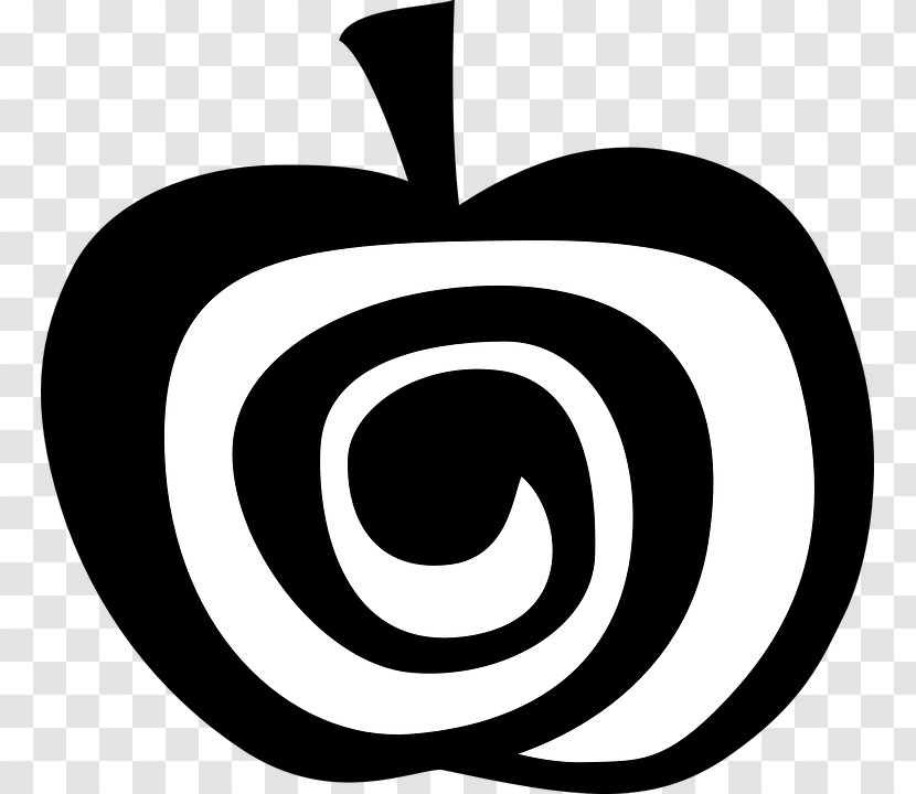 Apple Black And White - Royaltyfree - Sophisticated Design Free Pictures Transparent PNG