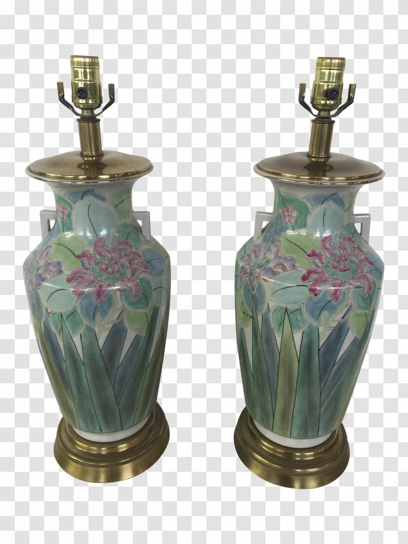 Urn Ceramic 01504 Vase - Hand Painted Lamp Transparent PNG