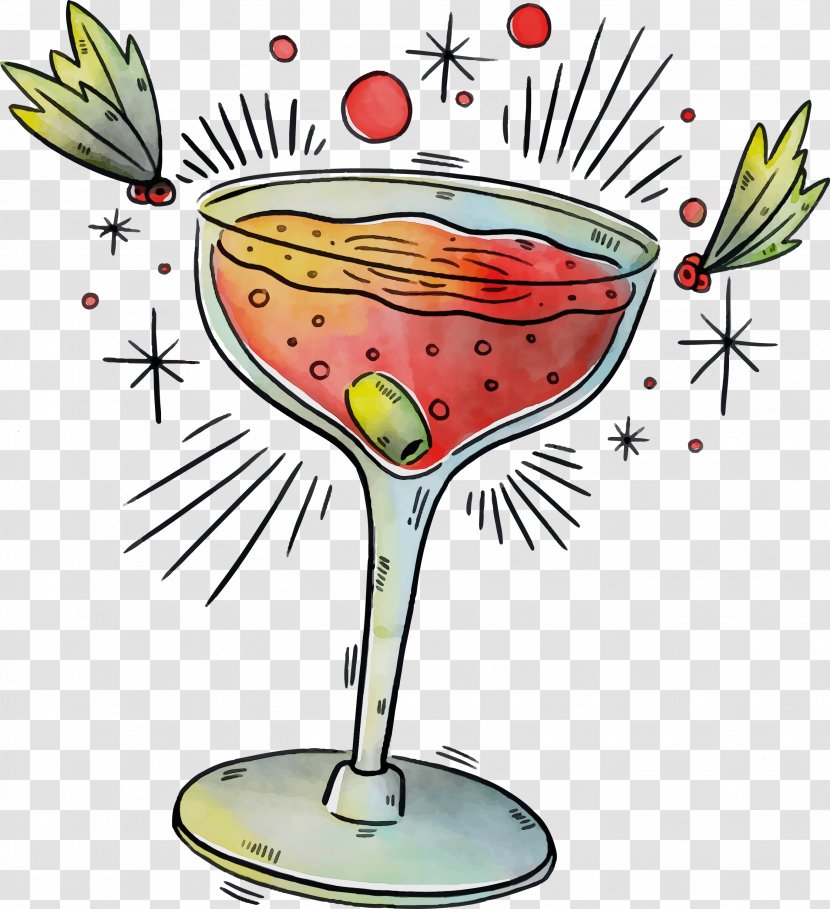 Martini Glass Drink Garnish Cocktail Drinkware - Tableware Transparent PNG