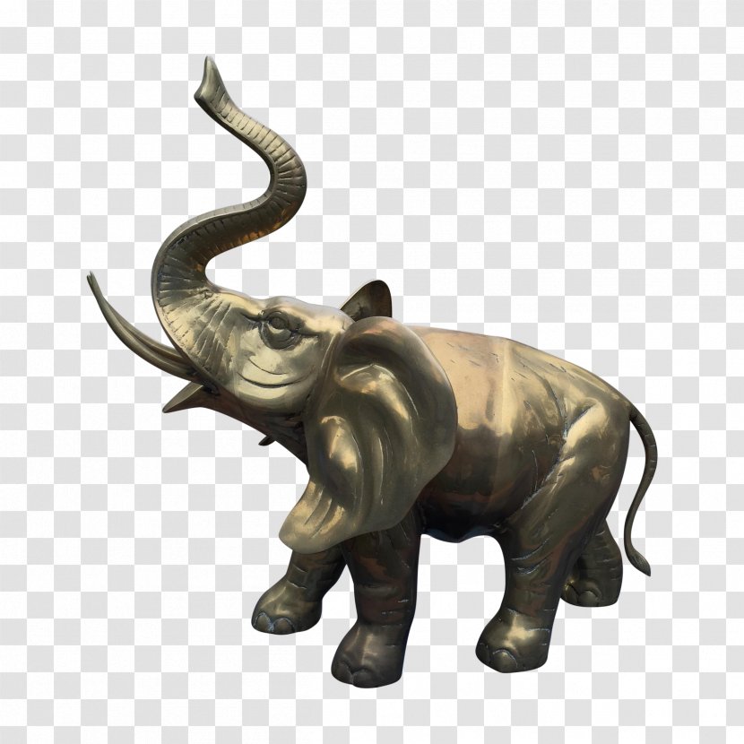Indian Elephant African Statue - Cattle Transparent PNG
