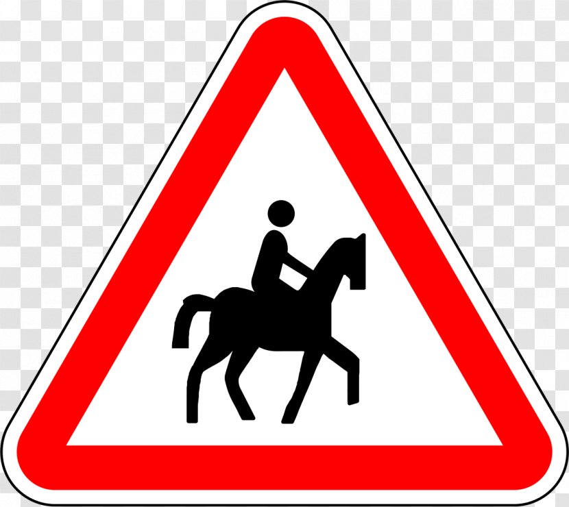 Traffic Sign Cattle Road Warning - Text Transparent PNG