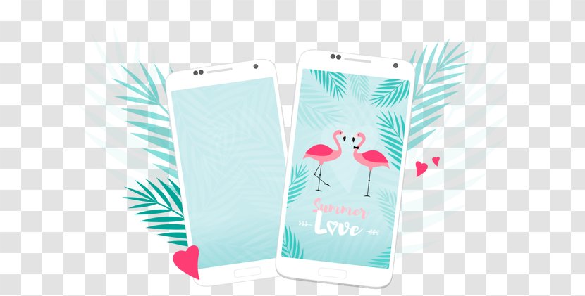 Brand Plastic - Flamingo Love Transparent PNG