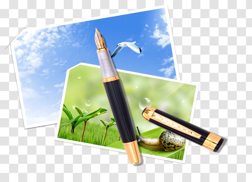 Four-leaf Clover Fukei Landscape - Tobacco Products - Blue And White Pen Stock Photos Transparent PNG