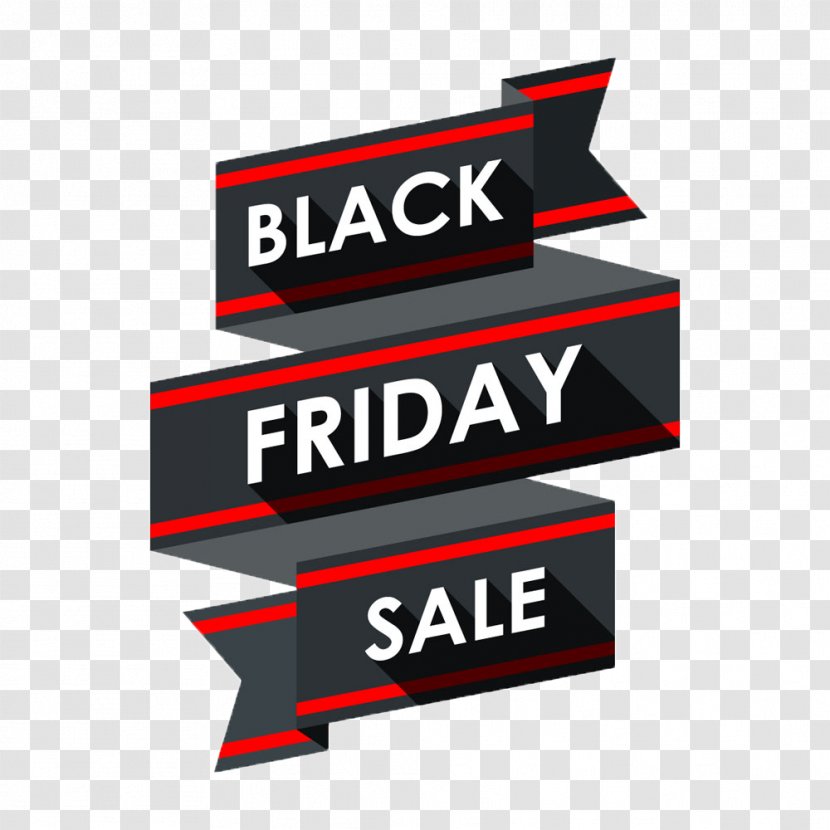 Black Friday Discounts And Allowances Ribbon Advertising - Ribbons Transparent PNG
