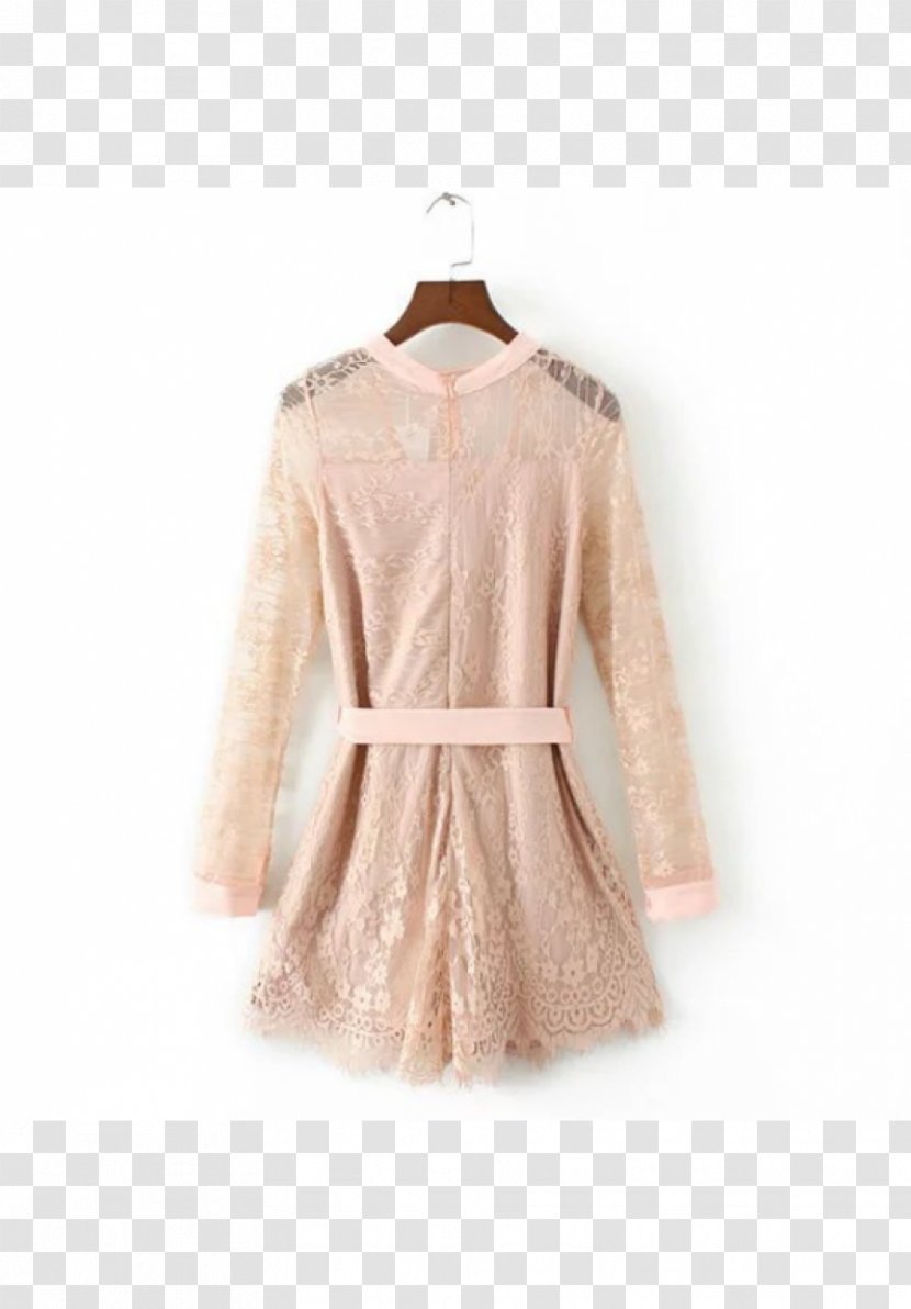 Sleeve Blouse Outerwear Dress Brown - European-style Lace Transparent PNG