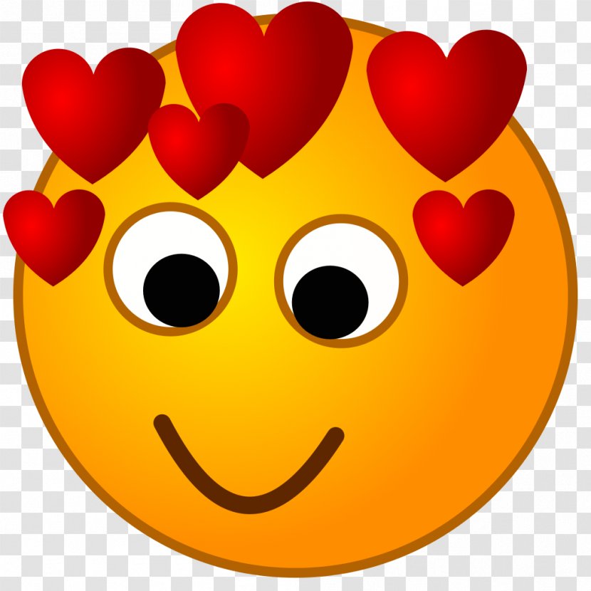 Smiley Emoticon Emoji Love - Orange - Happy Transparent PNG