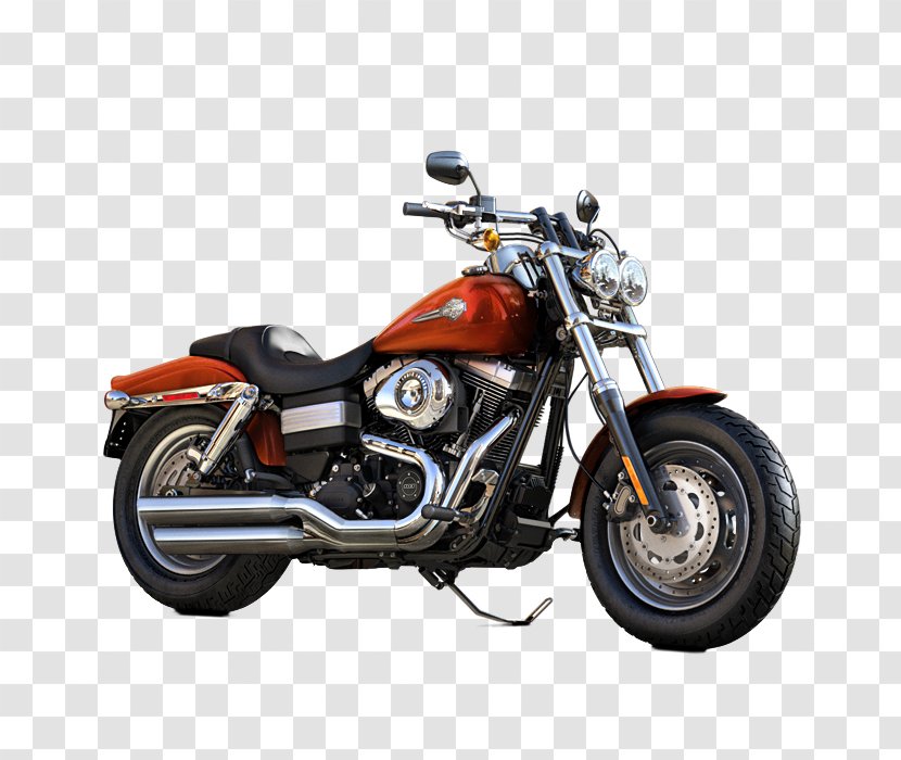Harley-Davidson Dyna Motorcycle FLSTF Fat Boy Bobber Transparent PNG