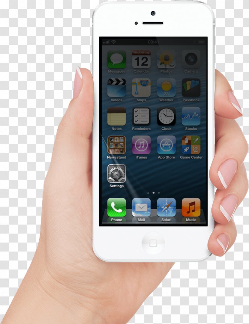 IPhone 5s 4 IOS Smartphone - Portable Communications Device - In Hand Image Transparent PNG