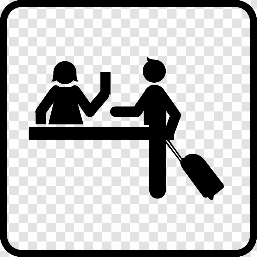Airport Check-in Checked Baggage Clip Art - Black - Bag Transparent PNG
