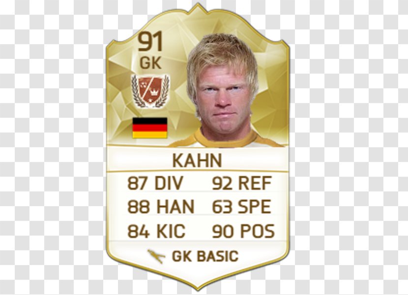 Alexi Lalas FIFA 17 16 Online 3 Football Player - Defender - Oliver Kahn Transparent PNG